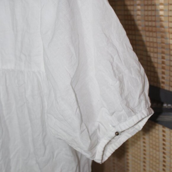 Earhbound Trading Co. Embroidered Short-Sleeve Woven Peasant Blouse - Picture 4 of 5